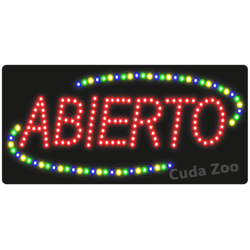 Affordable LED L7050 LED Spanish Open Sign, 12" x 24"